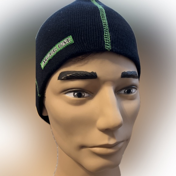 ☃️❄️Arctic Cat Beanie / Cap | Black with Green Accents - Picture 8 of 13